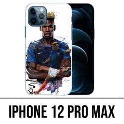 Funda para iPhone 12 Pro Max - Dibujo de Pogba de fútbol de Francia