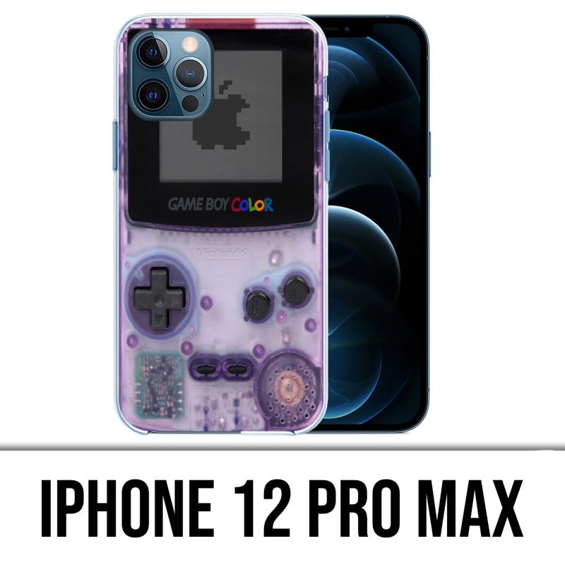 Custodia per iPhone 12 Pro Max - Game Boy Color Purple
