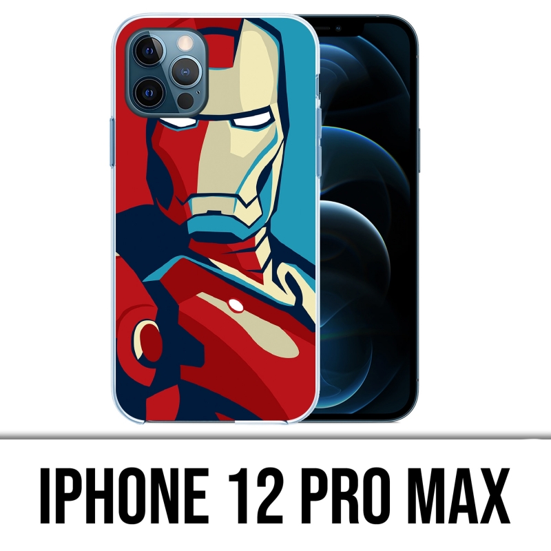 Coque iPhone 12 Pro Max - Iron Man Design Affiche