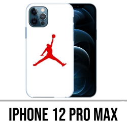 Coque iPhone 12 Pro Max - Jordan Basketball Logo Blanc