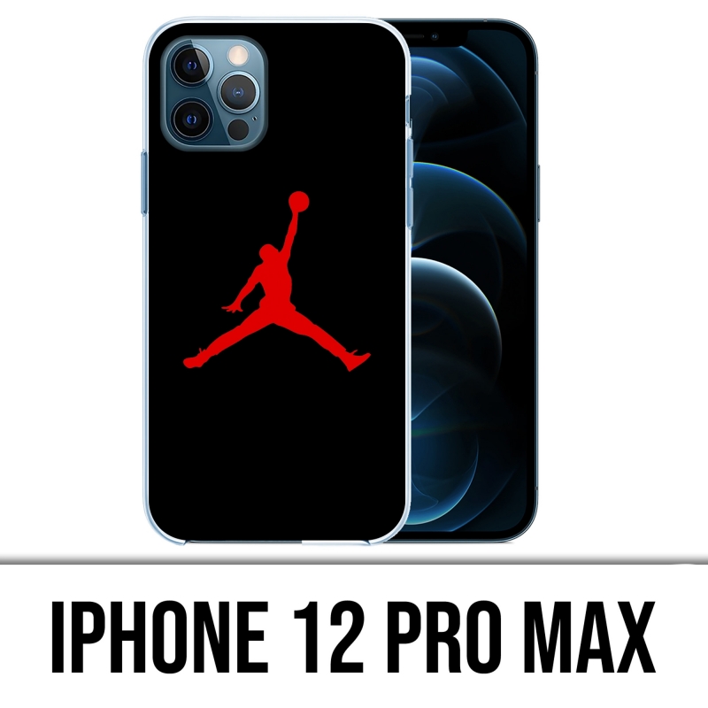 Custodia per iPhone 12 Pro Max - Jordan Basketball Logo nera