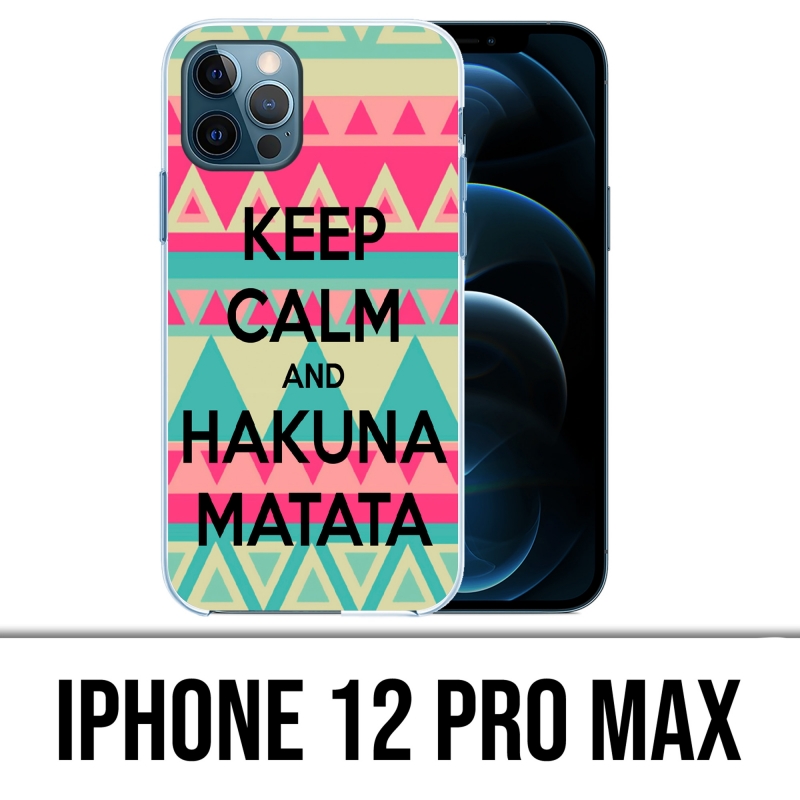 Custodia per iPhone 12 Pro Max - Keep Calm Hakuna Mattata