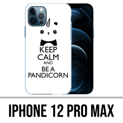 Coque iPhone 12 Pro Max - Keep Calm Pandicorn Panda Licorne