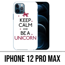 Coque iPhone 12 Pro Max - Keep Calm Unicorn Licorne