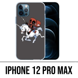 Coque iPhone 12 Pro Max - Licorne Deadpool Spiderman