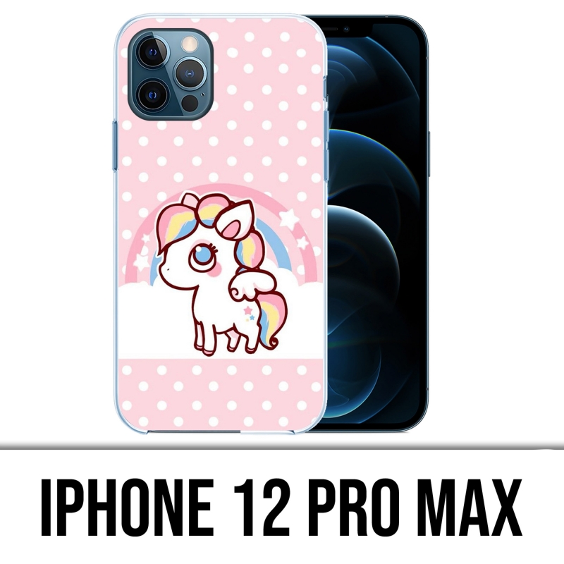 Coque iPhone 12 Pro Max - Licorne Kawaii