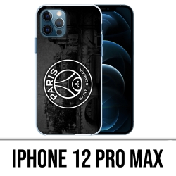 Coque iPhone 12 Pro Max - Logo Psg Fond Black