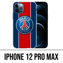 Coque iPhone 12 Pro Max - Logo Psg New Bande Rouge