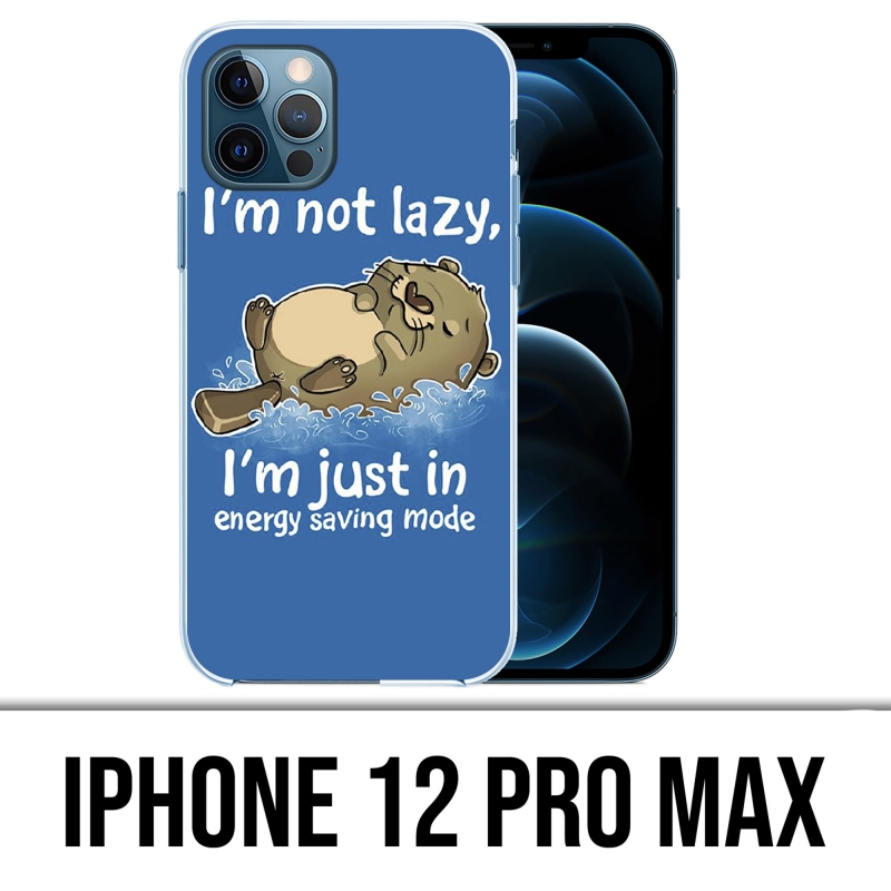 Coque iPhone 12 Pro Max - Loutre Not Lazy