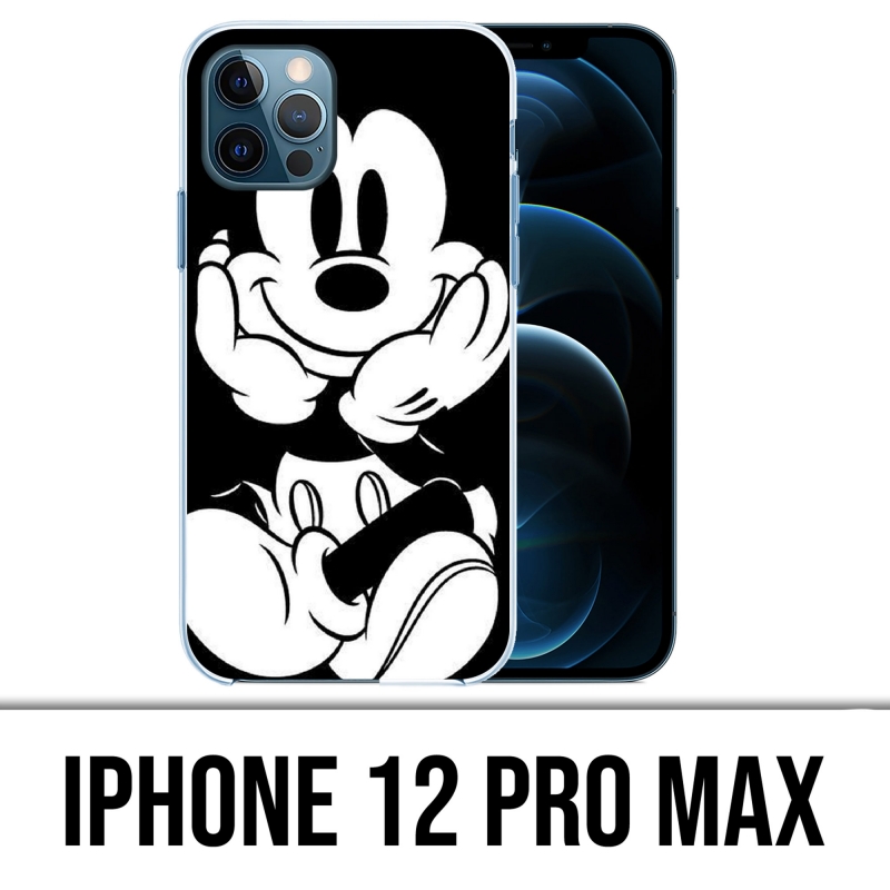 Custodia per iPhone 12 Pro Max - Topolino bianco e nero