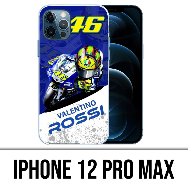 Coque iPhone 12 Pro Max - Motogp Rossi Cartoon 2