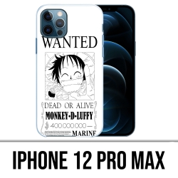 Coque iPhone 12 Pro Max - One Piece Wanted Luffy