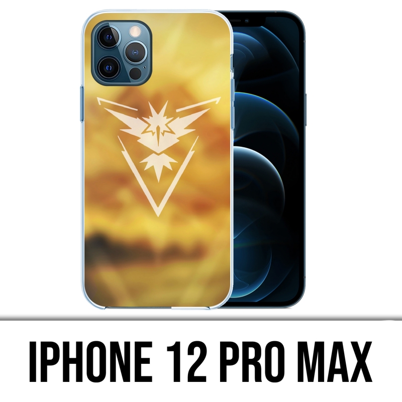 Funda para iPhone 12 Pro Max - Equipo Pokémon Go Amarillo Grunge