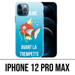 Coque iPhone 12 Pro Max - Pokémon Le Calme Avant La Trempette Magicarpe