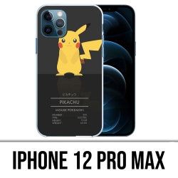 Custodia per iPhone 12 Pro Max - Carta d'identità Pokémon Pikachu
