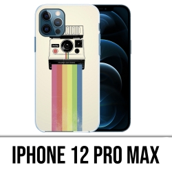 Coque iPhone 12 Pro Max - Polaroid Arc En Ciel Rainbow