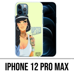Coque iPhone 12 Pro Max - Princesse Disney Jasmine Hipster