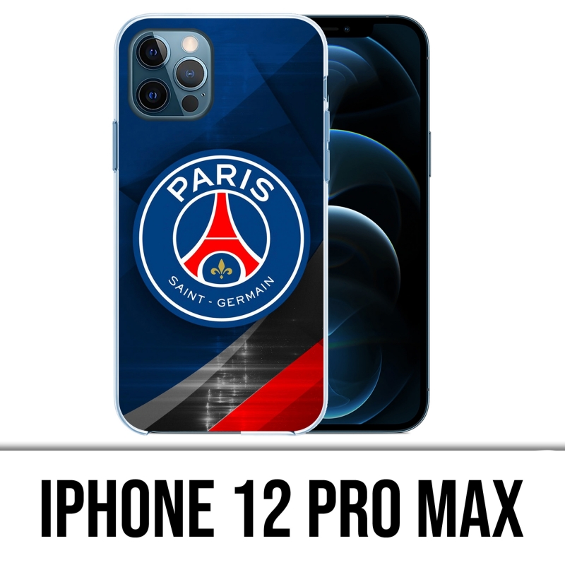 Coque iPhone 12 Pro Max - Psg Logo Metal Chrome