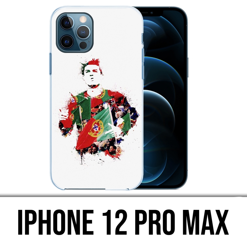 Custodia per iPhone 12 Pro Max - Ronaldo Football Splash