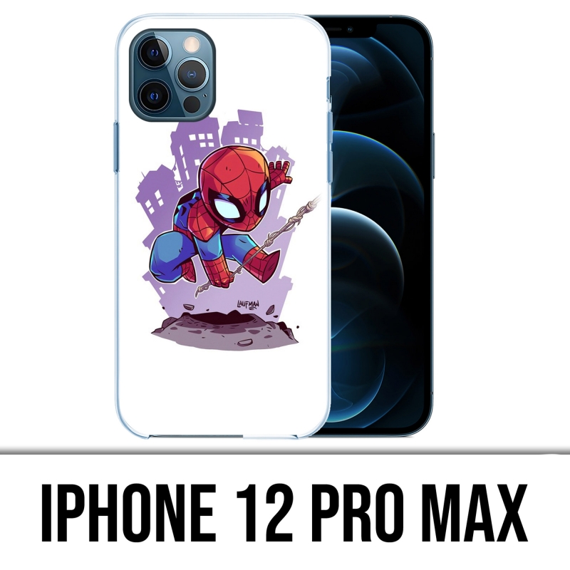 Coque iPhone 12 Pro Max - Spiderman Cartoon