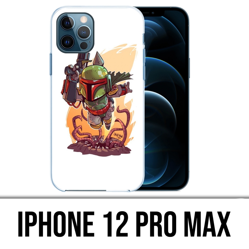 Custodia per iPhone 12 Pro Max - Star Wars Boba Fett Cartoon