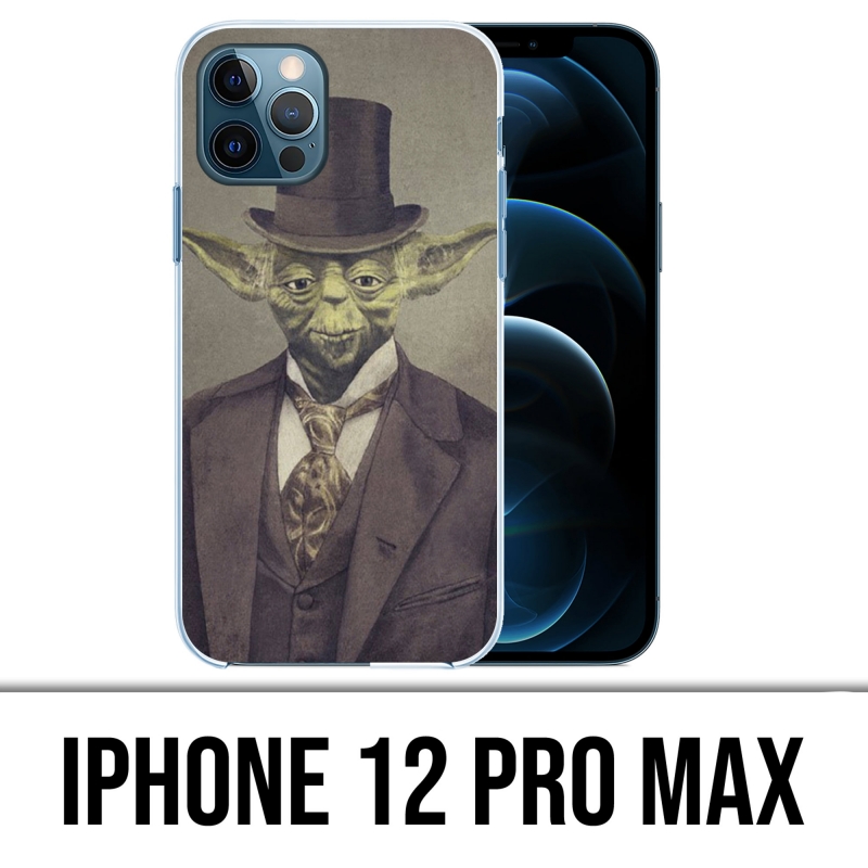 Custodia per iPhone 12 Pro Max - Star Wars Vintage Yoda