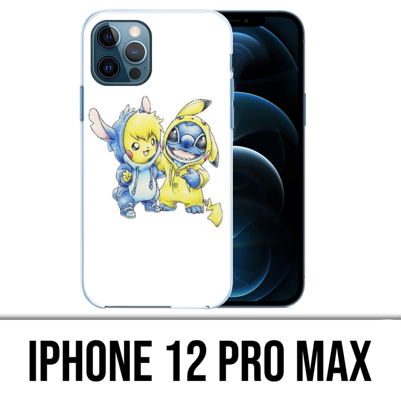 IPhone 12 Pro Max Case - Stitch Pikachu Baby