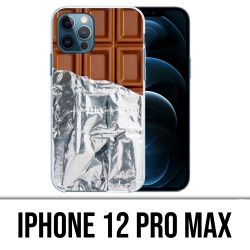 Coque iPhone 12 Pro Max - Tablette Chocolat Alu