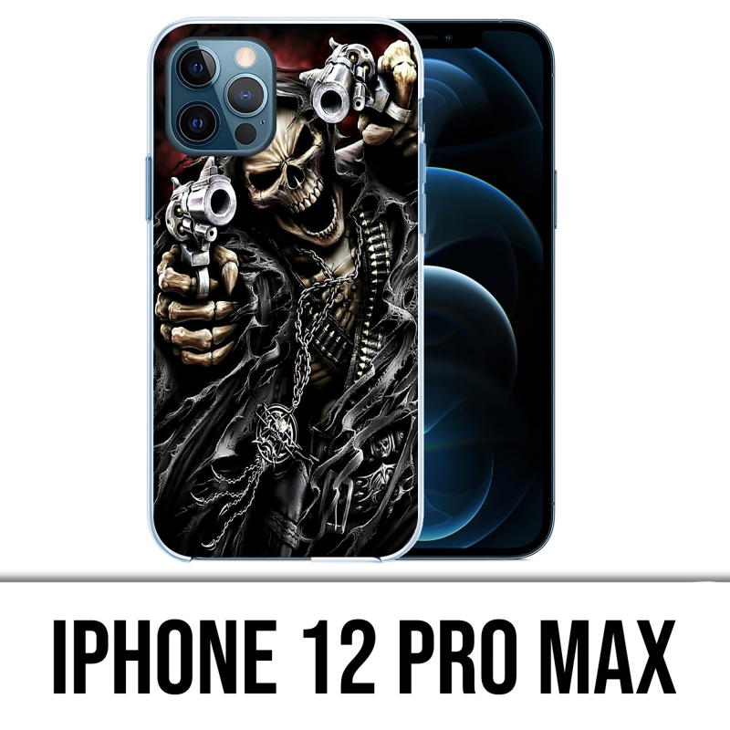 Coque iPhone 12 Pro Max - Tete Mort Pistolet