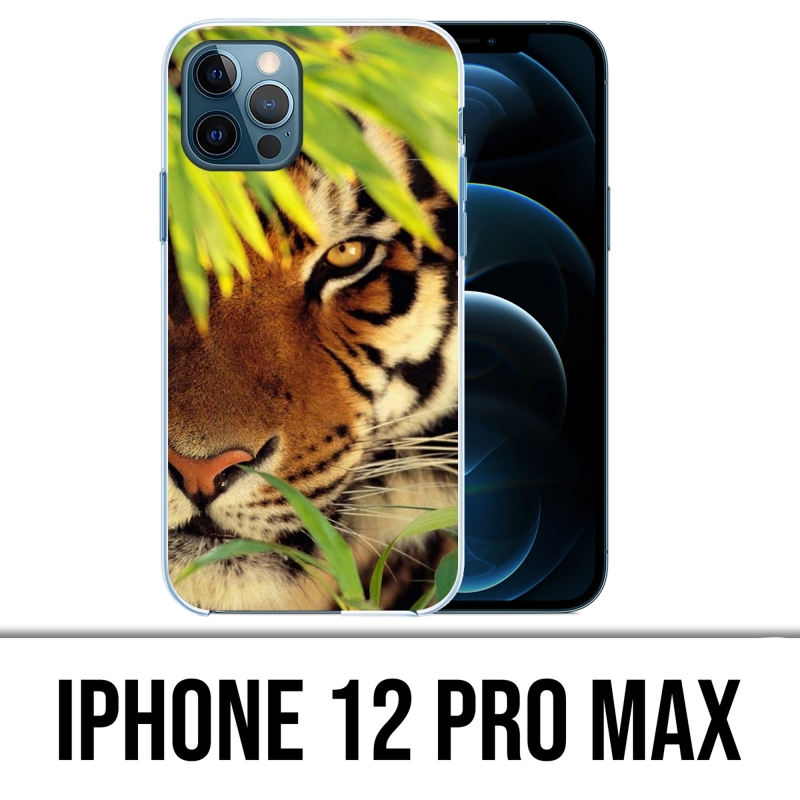 Custodia per iPhone 12 Pro Max - Foglie di tigre