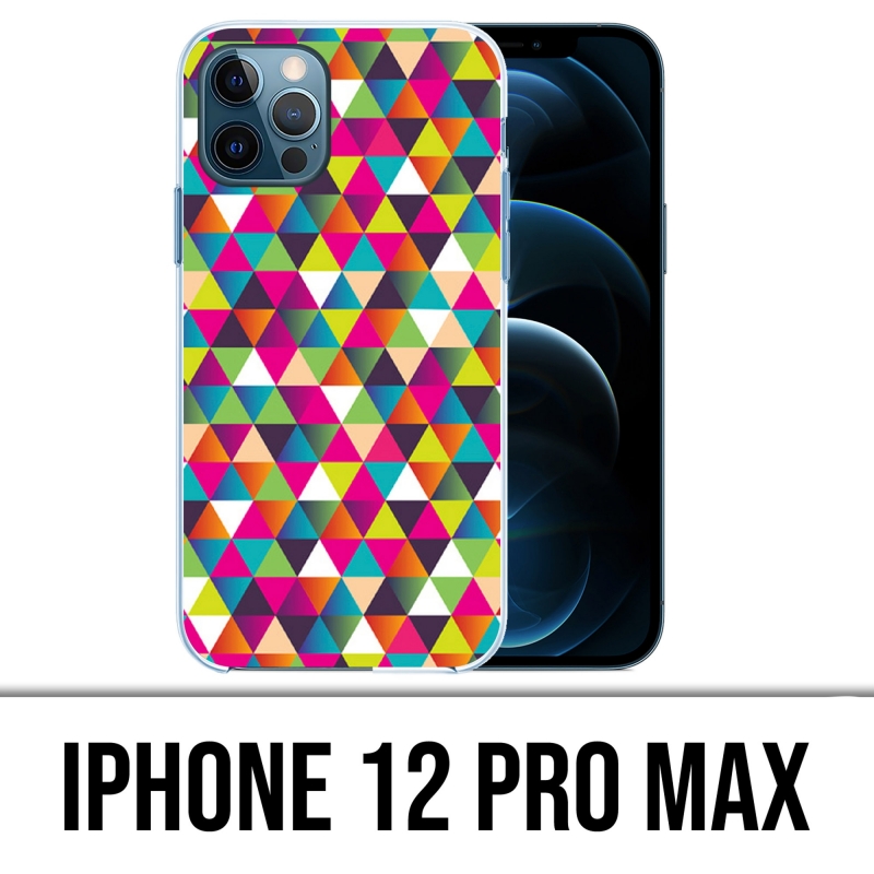 IPhone 12 Pro Max Case - Multicolor Triangle