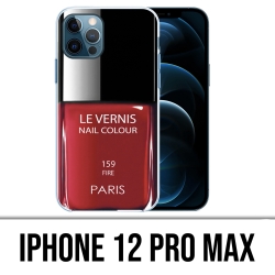 Coque iPhone 12 Pro Max - Vernis Paris Rouge