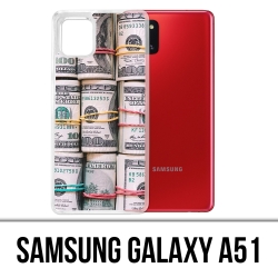 Custodia per Samsung Galaxy A51 - Banconote da un dollaro arrotolate