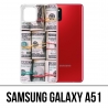 Funda Samsung Galaxy A51 - Billetes de dólar enrollados