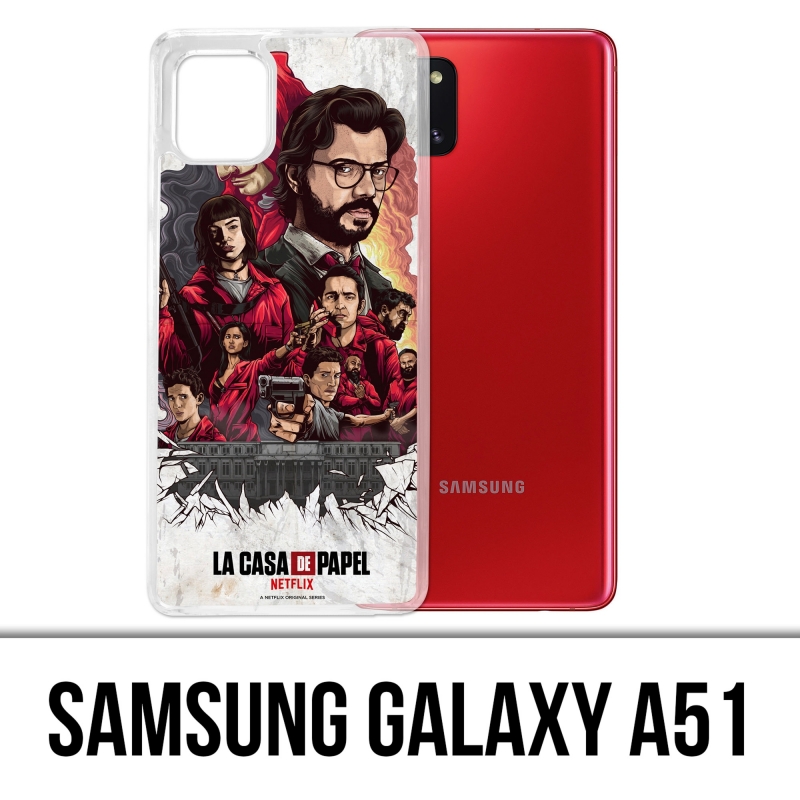 Custodia per Samsung Galaxy A51 - La Casa De Papel - Comics Paint