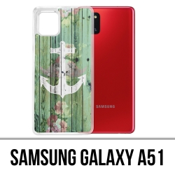 Samsung Galaxy A51 Case - Anchor Navy Wood