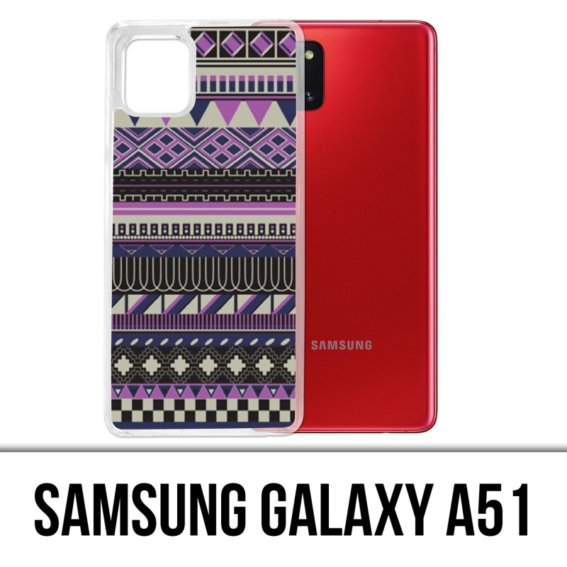 Custodia per Samsung Galaxy A51 - Viola azteco