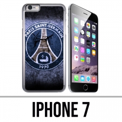 Coque iPhone 7 - PSG Logo Grunge