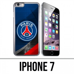 Custodia per iPhone 7 - Logo PSG in metallo cromato