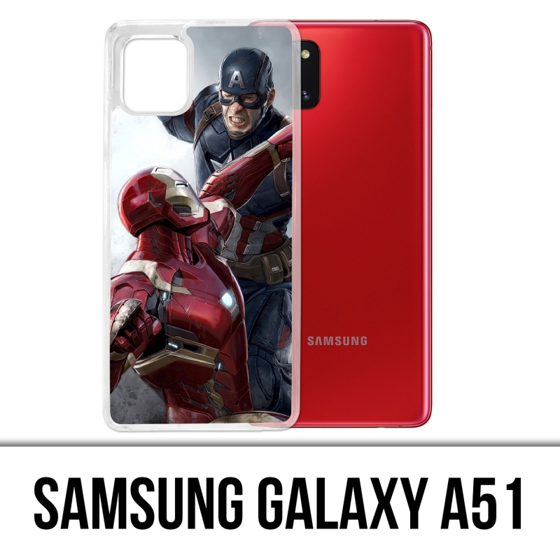 Funda Samsung Galaxy A51 - Capitán América Vs Iron Man Avengers