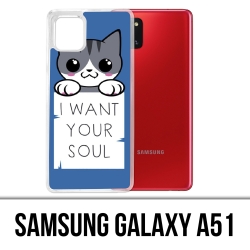 Samsung Galaxy A51 Case - Katze Ich will deine Seele