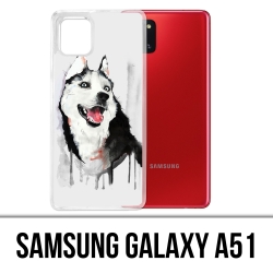 Samsung Galaxy A51 case - Husky Splash Dog