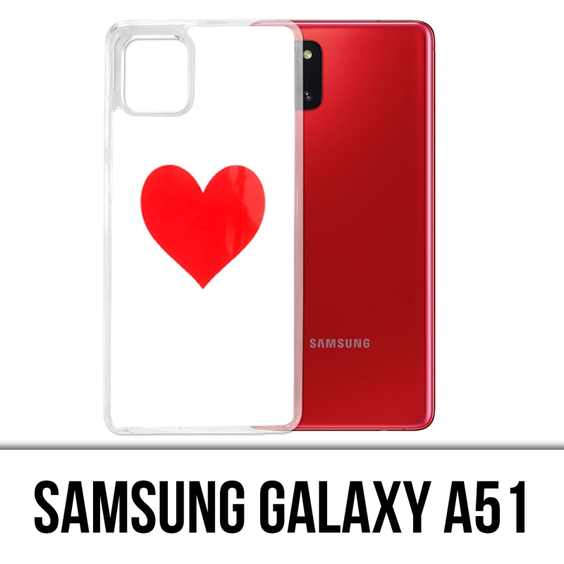 Custodia per Samsung Galaxy A51 - Cuore rosso