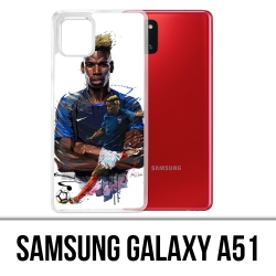 Custodia per Samsung Galaxy A51 - Football France Pogba Drawing