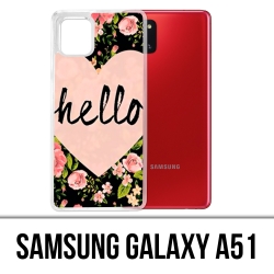 Coque Samsung Galaxy A51 - Hello Coeur Rose