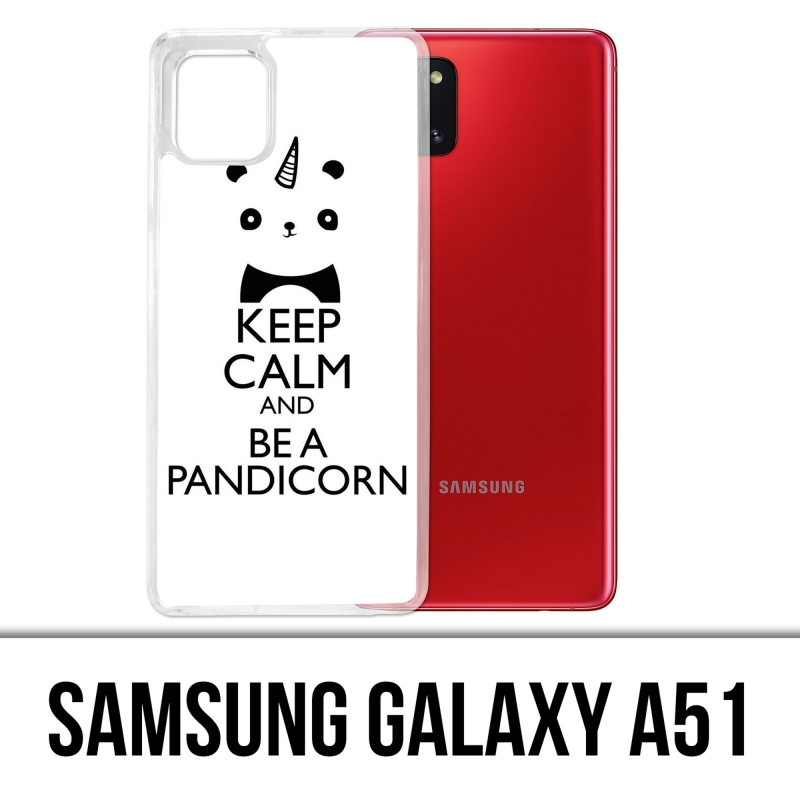 Custodia per Samsung Galaxy A51 - Keep Calm Pandicorn Panda Unicorn