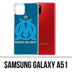 Custodia per Samsung Galaxy A51 - Logo Om Marseille grande sfondo blu
