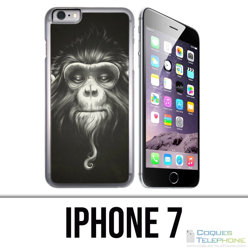 Coque iPhone 7 - Singe Monkey Anonymous