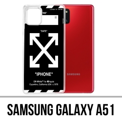 Samsung Galaxy A51 Case - Off White Black