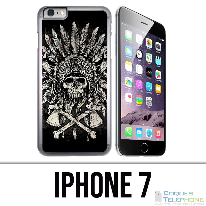 Funda para iPhone 7 - Plumas de cabeza de calavera